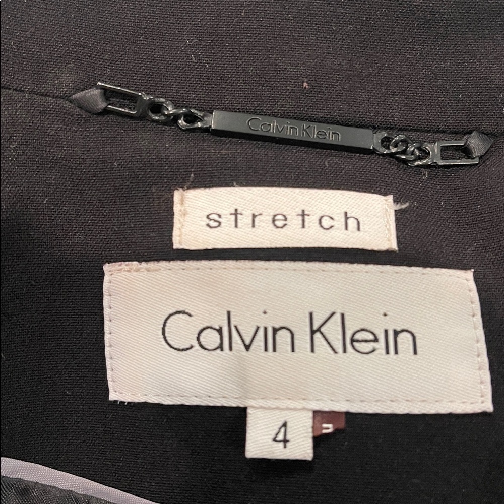 Calvin Klein Classic Black Stretch Blazer Size 4 - Picture 5 of 6